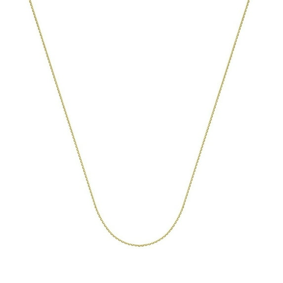 14k Yellow Gold 1.05mm Sparkle-Cut Cable Chain Necklace Lobster Claw Closure - 2.2 Grams - 24 Inch