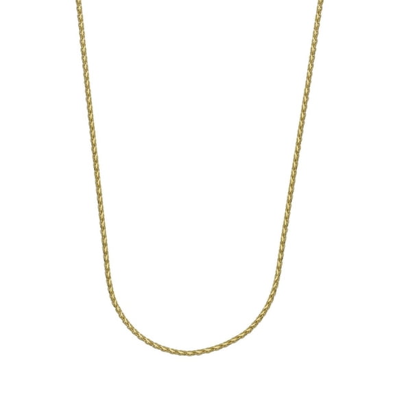 14k Yellow Gold 1.05mm Sparkle-Cut Wheat Chain Necklace Lobster Claw Closure - 2.7 Grams - 18 Inch