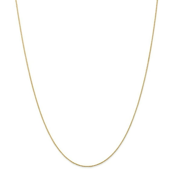 14k Yellow Gold 1.0mm Round Sparkle-Cut Wheat Chain Necklace - 2.0 Grams - 18 Inch
