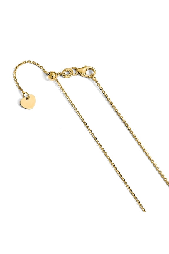 14k Yellow Gold 1.1 m DC Adjustable Cable Chain