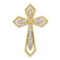 thumbnail image 1 of 14k Yellow Gold 1/15ct. Diamond Cross Chain Slide, 1 of 4