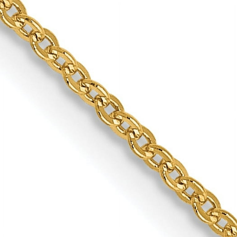 14K Yellow Gold 1.1mm Flat Cable Chain - Various Sizes 14K Yellow Gold 1.1mm Flat Cable Chain - Various Sizes