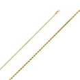 thumbnail image 1 of 14k Yellow Gold 1.2mm Solid Sparkle-Cut Rope Chain Necklace 22 Inch Chain Necklace for Women and Men, 1 of 2