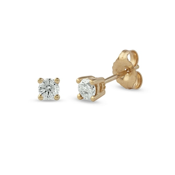 14k Yellow Gold 1/4Ct TDW Round-Cut Diamond Solitaire Stud Earrings