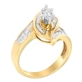 thumbnail image 1 of 14k Yellow Gold 1.50ct TDW Princess, Baguette, and Pie cut Diamond Marquise Shaped Ring (H-I, SI1-SI2), 1 of 5