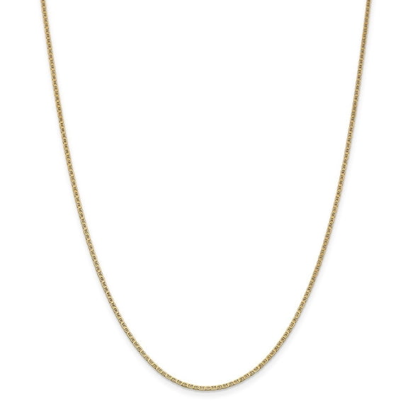 14k Yellow Gold 1.5mm Anchor Link Chain Ankle Bracelet - 1.3 Grams - 10 Inch