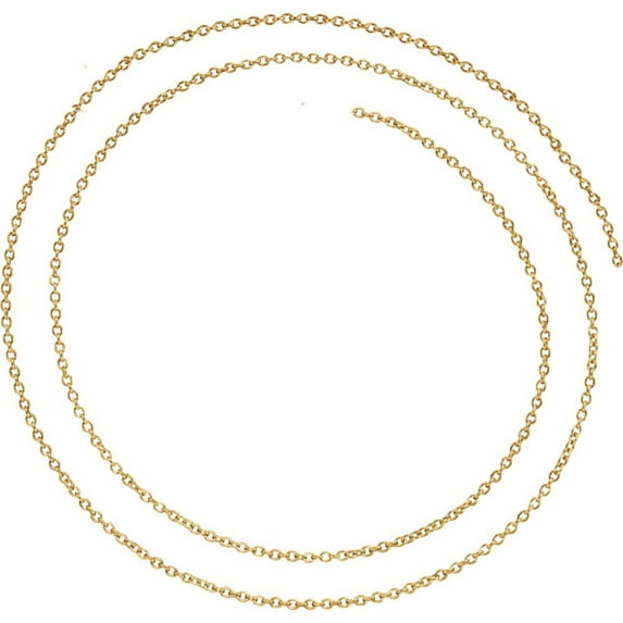 14k Yellow Gold 1.5mm Necklace - 2.0 Grams - 16 Inch Cable Chain With Spring Ring