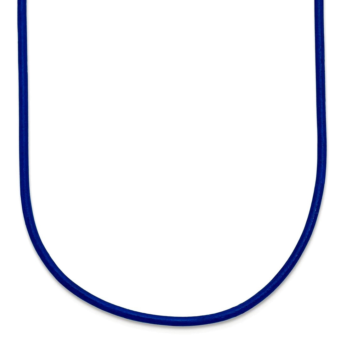 14k Yellow Gold 1.6mm Royal Blue Leather Cord Necklace 16 Inch Lobster Claw Pendant Necklace for Women