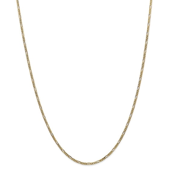 14k Yellow Gold 1.80mm Flat Figaro Chain Necklace - 24 Inch