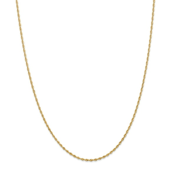 14k Yellow Gold 1.85mm Diamond Cut Quadruple Rope Chain Lobster Clasp 28"