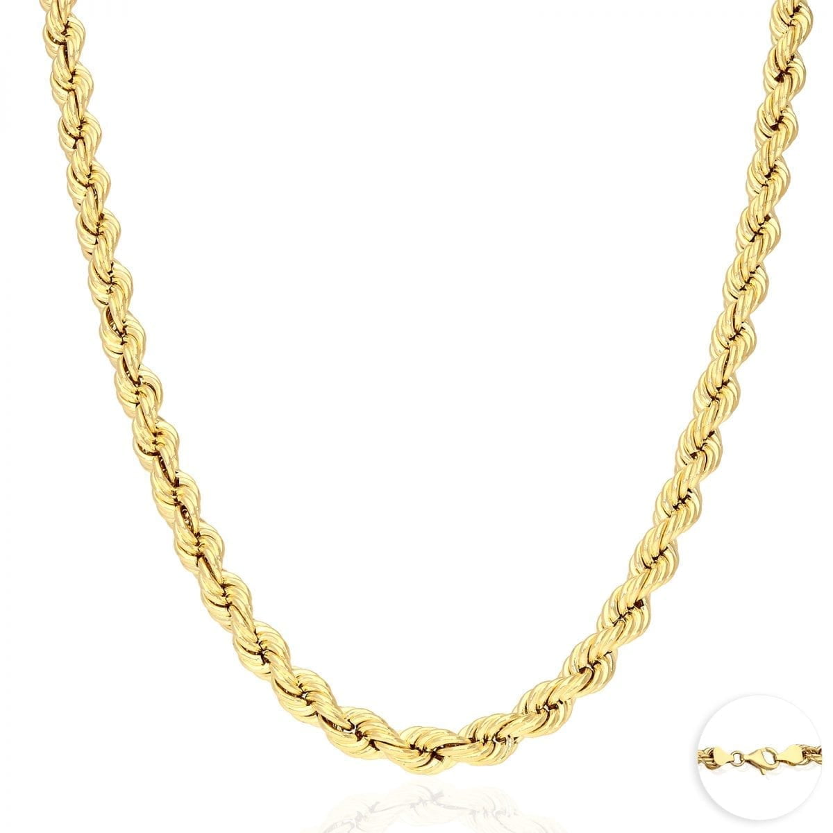 14k Yellow Gold 18mm 8mm Hollow Rope Chain Necklace 16 30 1790