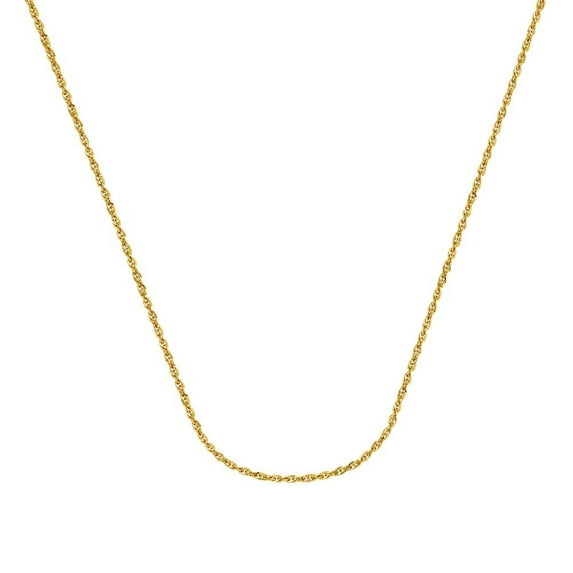 14k Yellow Gold 1.8mm Square Wire Double Rope Chain Necklace Lobster Claw Closure - 16 Inch