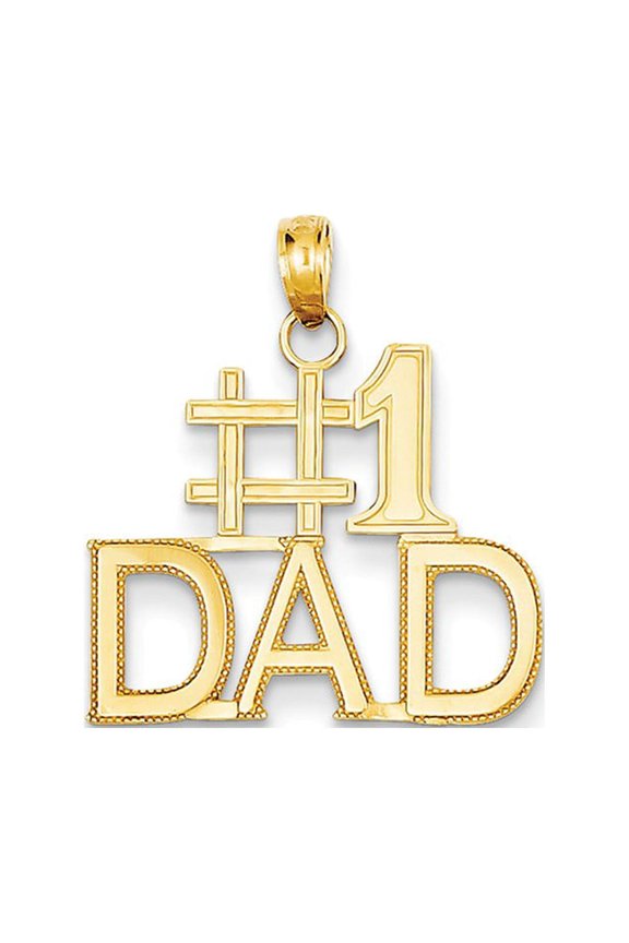 14k Yellow Gold #1 Dad Charm