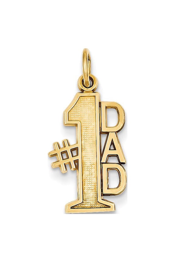 14k Yellow Gold #1 Dad Charm