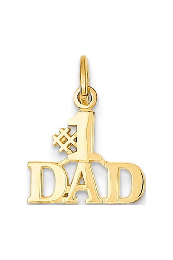 14k Yellow Gold #1 Dad Charm