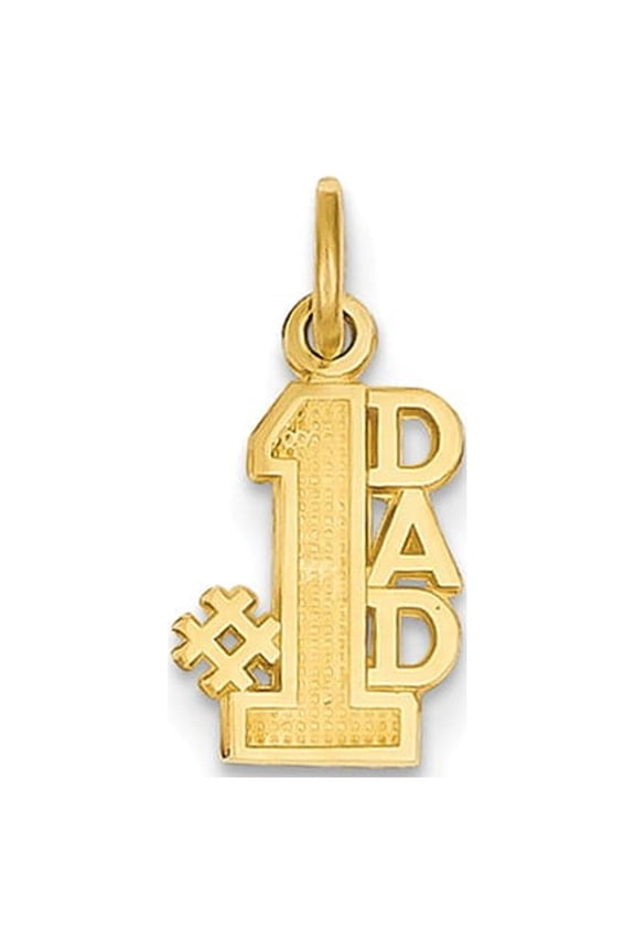 14k Yellow Gold #1 Dad Charm