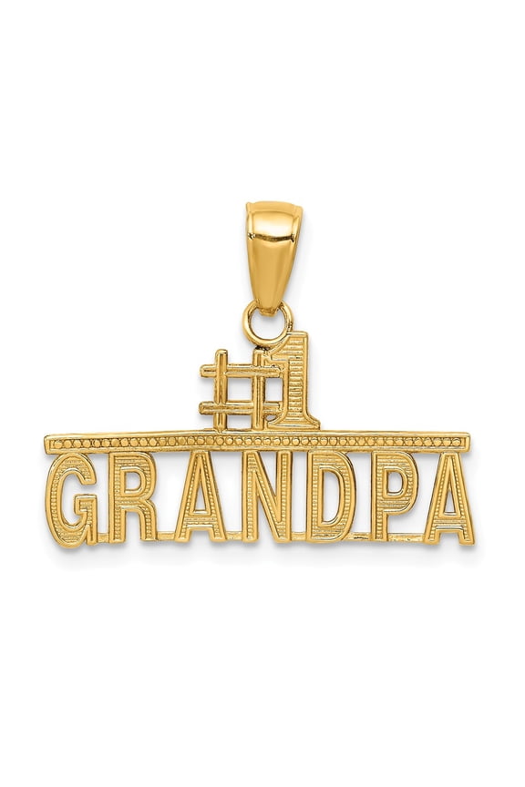 14k Yellow Gold #1 Grandpa Pendant