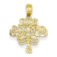 thumbnail image 1 of 14k Yellow Gold 100% SCORPIO Zodiac Charm Pendant, 1 of 4