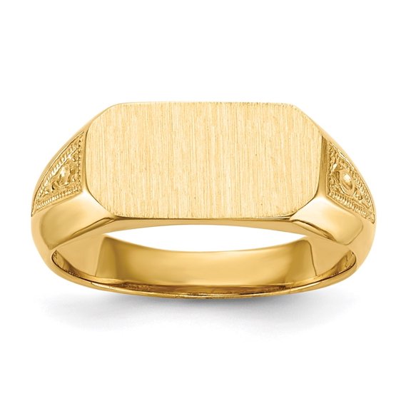 14k Yellow Gold 12.5x6.0mm Open Back Signet Ring