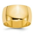 thumbnail image 1 of 14k Yellow Gold 12mm Half Round Wedding Band Size 4.5 HR120, 1 of 4