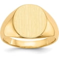 thumbnail image 1 of 14k Yellow Gold 13.5mmx12.5mm Closed Back Mens Signet Ring - Ring Size 10.0, 1 of 8