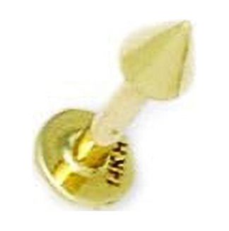 14k Yellow Gold 14 Gauge Cone Shaped Body Piercing Jewelry Labret Stud