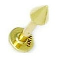 thumbnail image 1 of 14k Yellow Gold 14 Gauge Cone Shaped Body Piercing Jewelry Labret Stud, 1 of 2
