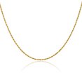 thumbnail image 1 of 14K Solid Yellow Gold 1.5mm Rope Chain Twisted Link Necklace, 1 of 4