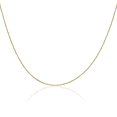 thumbnail image 1 of 14K Solid Yellow Gold 0.5mm Box Link Chain Necklace, 1 of 4