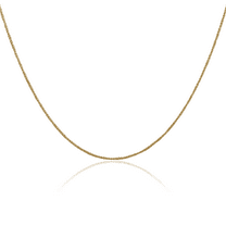 14K Solid Yellow Gold 0.7mm Rope Chain Twisted Link Necklace
