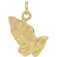 thumbnail image 1 of 14k Yellow Gold 15.75x13mm Polished Praying Hand Pendant - 1.0 Grams, 1 of 2