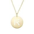 thumbnail image 1 of JewelStop 14k Yellow Gold 15Mm Initial-R Pendant, 18" 0.8Mm Extendable Classic Cable Chain, 1 of 2