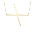 thumbnail image 1 of JewelStop 14k Yellow Gold 15mm Polished Initial-X Pendant on JewelStop 14k Gold 18" 0.8mm Extendable Classic Cable Chain, 1 of 3