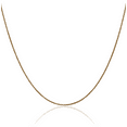 thumbnail image 1 of 14K Solid Yellow Gold 1.05mm Spiga Wheat Link Chain Necklace, 1 of 4