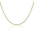 thumbnail image 1 of 14K Solid Yellow Gold 1.5mm Rope Chain Twisted Link Necklace, 1 of 4