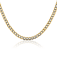 thumbnail image 1 of 14K Solid Yellow Gold 4.3mm Curb Link Chain Necklace, 1 of 4