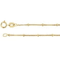 thumbnail image 1 of 14k Yellow Gold 1mm 16 Inch Bead Charmed Curb Chain With Spring Ring - 2.7 Grams, 1 of 2