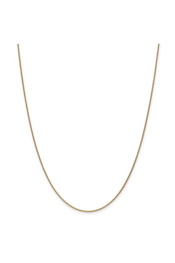 14k Yellow Gold 1mm Open Link Cable Chain