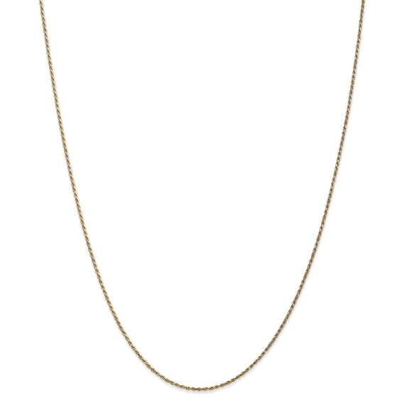 14k Yellow Gold 1mm Rope Chain Necklace - 2.1 Grams - 16 Inch - Lobster Claw