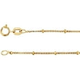 thumbnail image 1 of 14k Yellow Gold 1mm Solid Bead Charmed Curb 20 Inch Chain Chain Necklace for Women and Men, 1 of 2