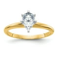 thumbnail image 1 of 14k Yellow Gold 2.0ct. 10x7mm Pear Colorless Moissanite Solitaire Engagement Ring Sz7 Size 7, 1 of 2