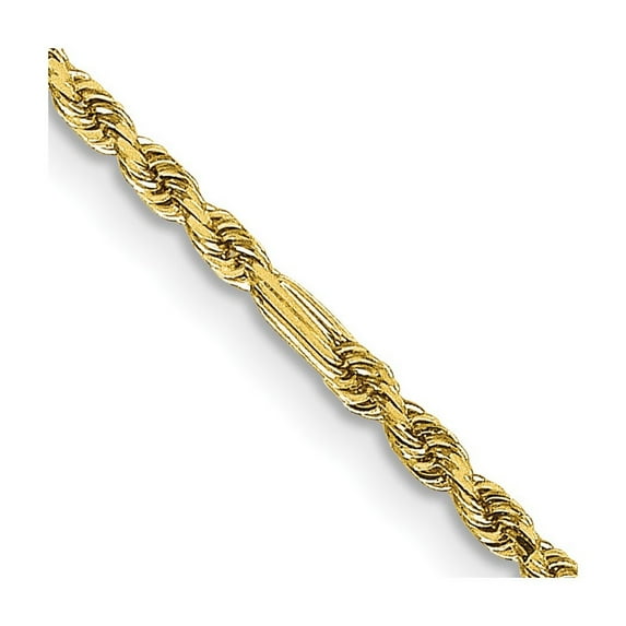14k Yellow Gold Solid Push lock 2.0mm Milano Rope Chain Necklace 24 Inch Lobster Claw - Chain Necklace for Women and Men