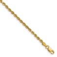 thumbnail image 1 of 14k Yellow Gold Solid 2.5mm D Cut Rope Lobster Clasp Chain Necklace 16 Inch Lobster Claw - Chain Necklace for Women and, 1 of 2