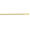 thumbnail image 1 of 14k Yellow Gold 2.5mm Lite Round Box Chain Necklace With Lobster Lock 22 Inch Chain Necklace for Women and Men, 1 of 2