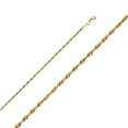 thumbnail image 1 of 14k Yellow Gold 2.5mm Solid Extra Light Sparkle-Cut Rope Chain Bracelet 7 Inch Link Bracelet for Women and Men, 1 of 2