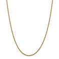 thumbnail image 1 of 14k Yellow Gold 2.5mm Solid Plain Rope Chain w/ Lobster Clasp 16", 1 of 5