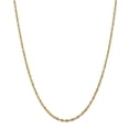 thumbnail image 1 of 14k Yellow Gold 2.5mm Sparkle-Cut Extra-light Rope Chain Ankle Bracelet - 3.7 Grams - 10 Inch, 1 of 4