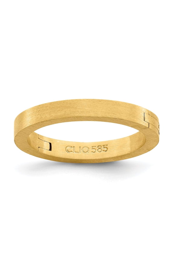 14k Yellow Gold 2.7mm CLIQ Hinged Shank Size 4