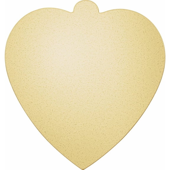 14k Yellow Gold 20 Gauge Heart Shape Stamping with Eyelet Fine Jewelry For Women Gifts For Her (Mounting Only, Not All Stones Included, 12.75x13.25mm)