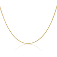 thumbnail image 1 of 14K Solid Yellow Gold 0.7mm Round Parisian Spiga Wheat Link Chain Necklace, 1 of 4